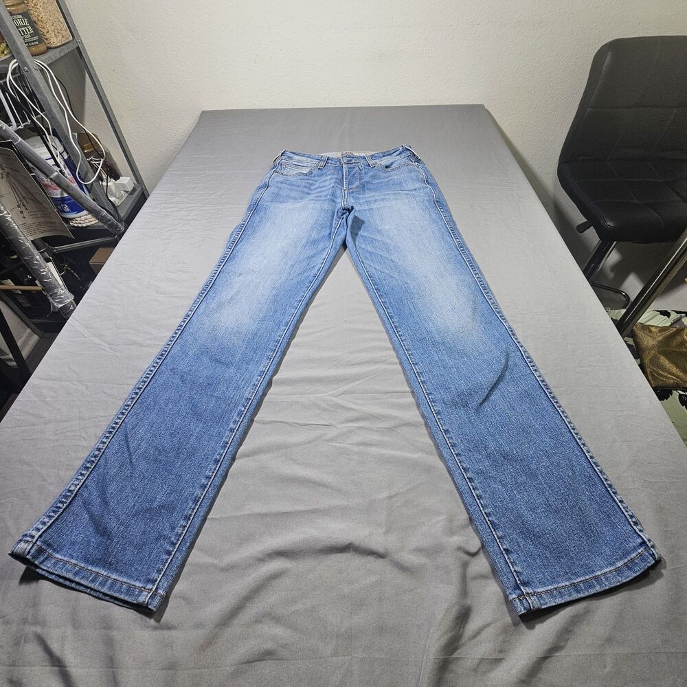 Ariat REAL Denim Womens Jeans 26R High Rise Slim Straight Blue Stretch Western